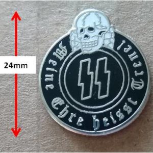 SS Deathshead Motto Pin